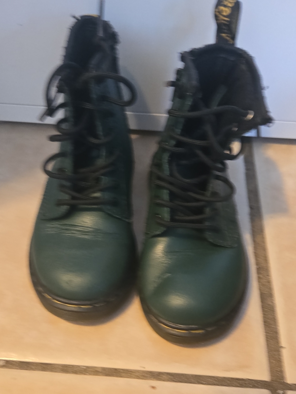 Classic Women's Lace-Up Ankle Boots in Dark Green